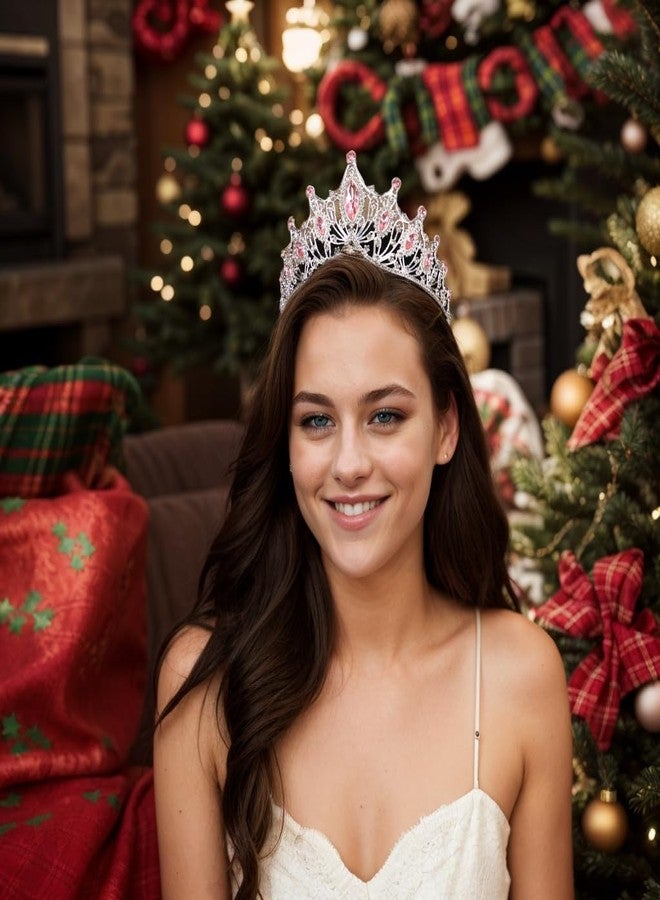 Rannyrena Rhinestone Crystal Tiara Crown for Women Silver Bridal Wedding Headband Elegant Princess Hair Accessories for Birthday Prom Quinceanera - Image 5